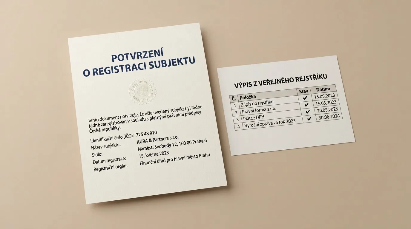 Oficiální dokument Ministerstva financí ČR s logem a vedle něj výřez ze Seznamu provozovatelů hazardních her