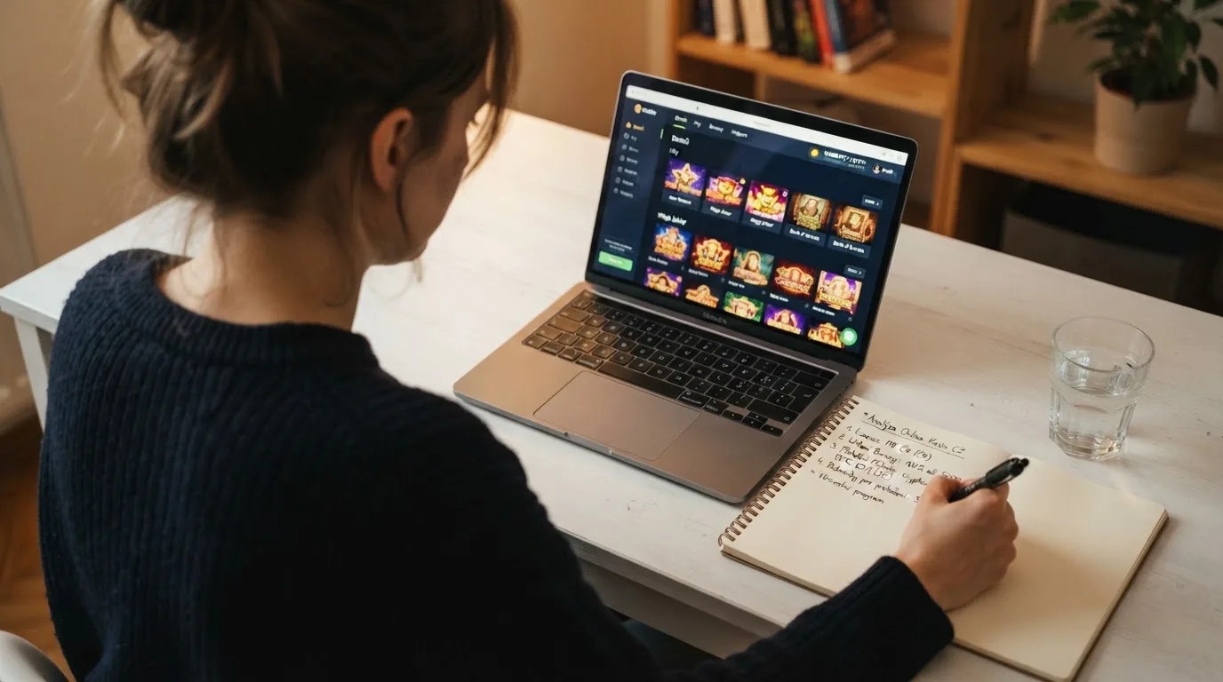 Přehledná tabulka s logy a názvy krypto kasin, sloupci pro licenci, bonus a přijímané kryptoměny